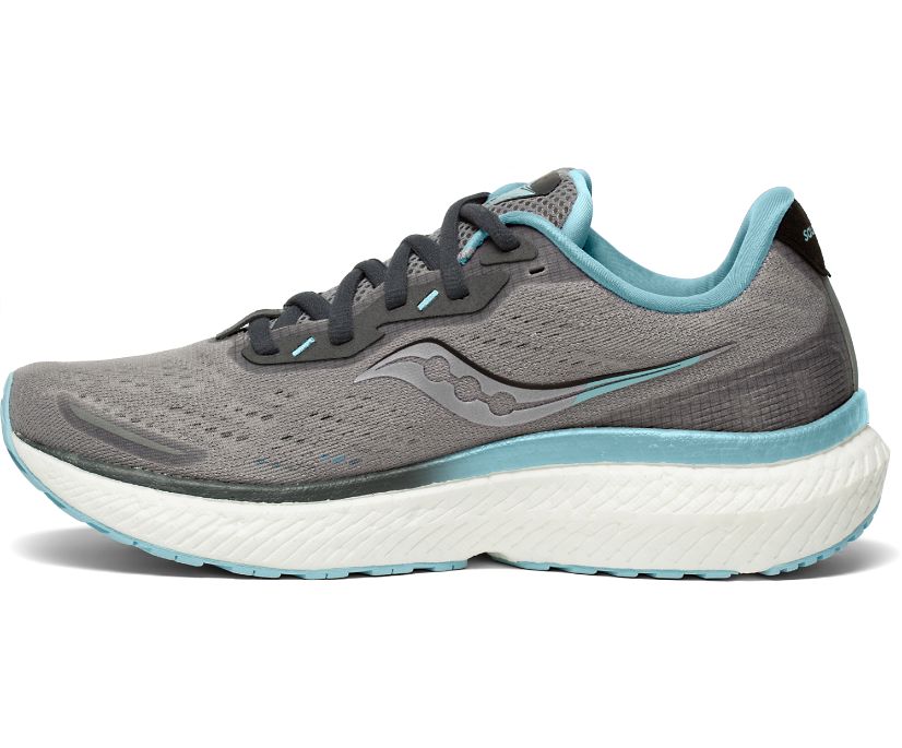 Saucony Triumph 19 Breda Löparskor Dam Grå Turkos | Sverige 067XYU